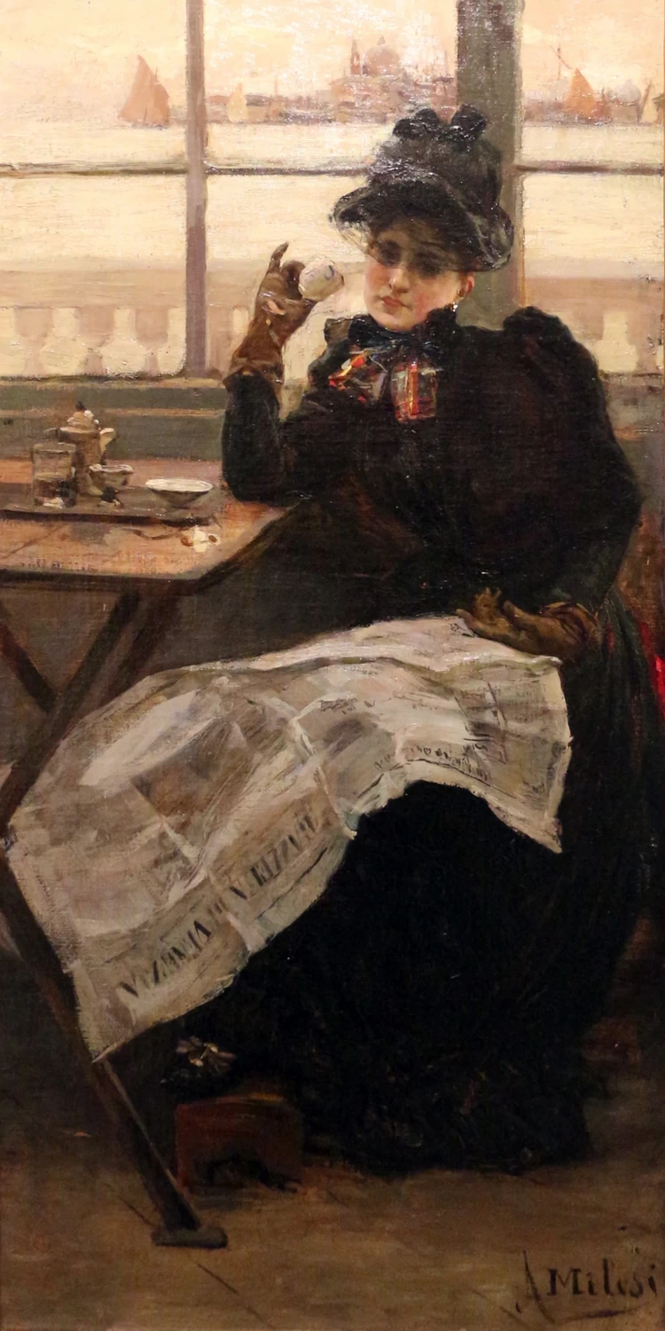 Al caffè - Galleria d'Arte Moderna, Musei Nervi, Genova